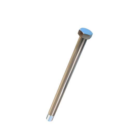 Titanium 1/2-20 X 7.3 UNF Allied Titanium Hex Head Bolt (No Dimple) with 0.6 inches of threads